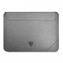 Guess GUCS14PSATLG laptop sleeve 13/14 inch, Saffiano Triangle, zilver