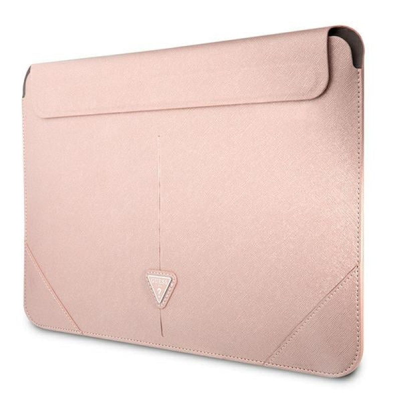 Guess GUCS16PSATLP laptop hoes 16 inch, Saffiano Triangle, roze