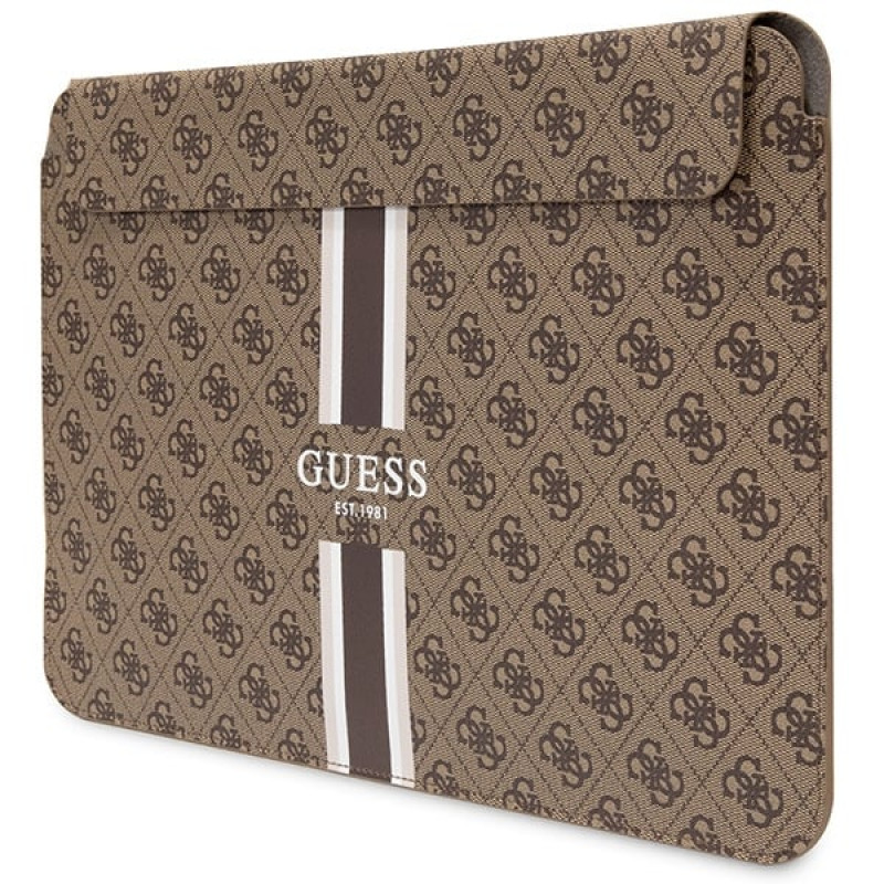 Guess GUCS14P4RPSW laptop hoes 14 inch, 4G Printed Stripes, bruin