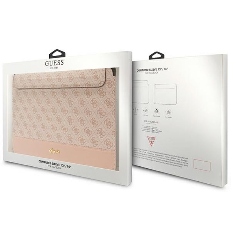 Guess GUCS14PS4SGP laptop hoes 14 inch, 4G Stripe Metal Logo, roze