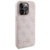 Guess GUBPM5P15L4GEMGP Apple iPhone 15 Pro hardcase + 5000 mAh MagSafe powerbank bundel, 4G Metal Logo, roze