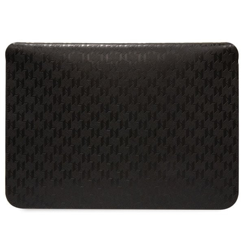 Karl Lagerfeld KLCS14SAKLHPK Laptophoes voor 14 inch, zwart, Saffiano Monogram Plaque