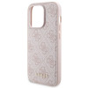 Guess GUBPM5P14L4GEMGP Apple iPhone 14 Pro hardcase + 5000 mAh MagSafe powerbank bundel, 4G Metal Logo, roze