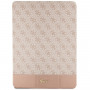 Guess GUFCP12PS4SGP Apple iPad Pro 12.9" (2020/2021/2022, 4e/5e/6e generatie) Bookcase, 4G Stripe Allover, roze