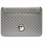 Karl Lagerfeld KLCS14SAKHPCG Laptophoes voor 14 inch, zilver, Saffiano Monogram Choupette