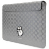 Karl Lagerfeld KLCS14SAKHPCG Laptophoes voor 14 inch, zilver, Saffiano Monogram Choupette