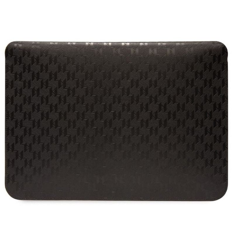 Karl Lagerfeld KLCS14SAKHPCK Laptophoes voor 14 inch, zwart, Saffiano Monogram Choupette