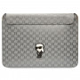 Karl Lagerfeld KLCS14SAKHPKG Laptophoes voor 14 inch, zilver, Saffiano Monogram Ikonik