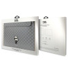 Karl Lagerfeld KLCS14SAKHPKG Laptophoes voor 14 inch, zilver, Saffiano Monogram Ikonik