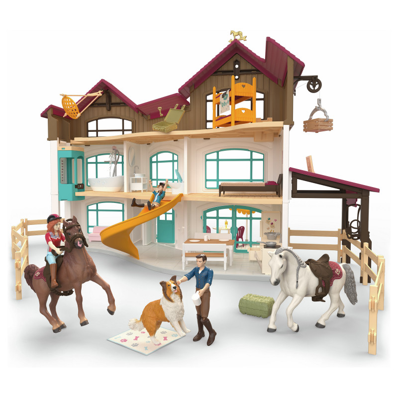 Schleich Horse Club villa aan het meer en paddock speelgoedspeelset 42785