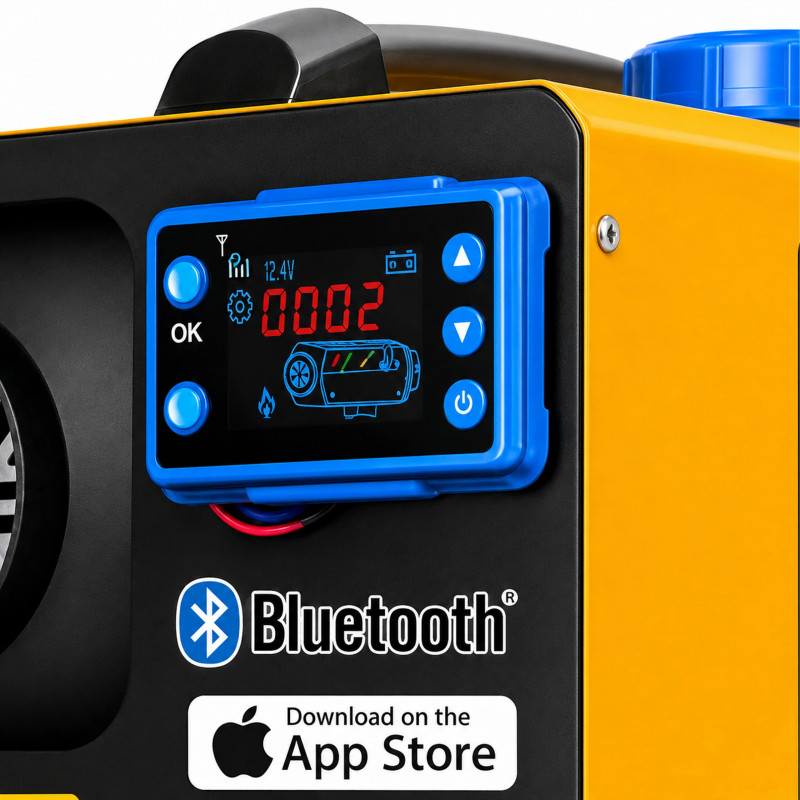 Extralink EX.82924 oliegestookte luchtverwarmer blower Webasto 8 kW, 12/24 V, Bluetooth