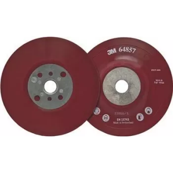 3M 64858 hoogwaardige vlakke steunschijf, rood, 125 mm, M14, flexibel