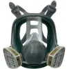 3M 6800 volgelaatsmasker herbruikbare ademhalingsbescherming, medium, silicone, polycarbonaat lens, bajonetfilteraansluiting, grijs/zwart