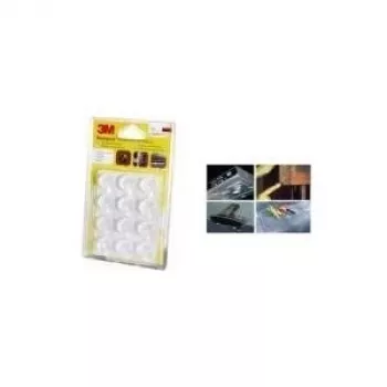 3M Bumpon beschermingsbuffer SJ5344BL, transparant, rond, 19,0 mm diameter, 4,0 mm hoogte, zelfklevend, trillingsdemping