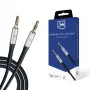 3MK AUX-kabel jack 3,5 mm - jack 3,5 mm, 1 m, zwart