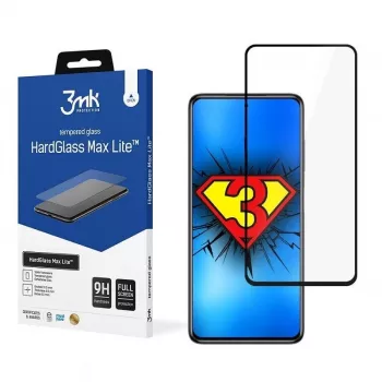 3MK Hard Glass Max Lite displaybeschermfolie voor Xiaomi Poco X3 NFC / Poco X3 Pro - zwart
