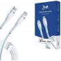 3MK Hyper Silicone kabel USB-C naar Lightning 20W 3A wit 1m
