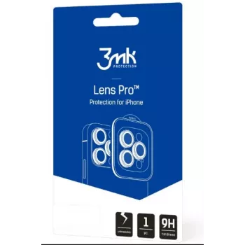 3MK Lens Protection Pro voor iPhone 12 Pro Max - cameralensbeschermer van gehard glas (zwart)
