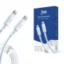 3MK Universele Hyper Siliconen Kabel Type-C naar Type-C 60W 3A Wit