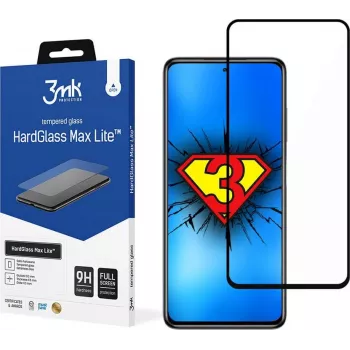 3MK Xiaomi POCO X3 GT zwart - HardGlass Max Lite gehard glas screenprotector