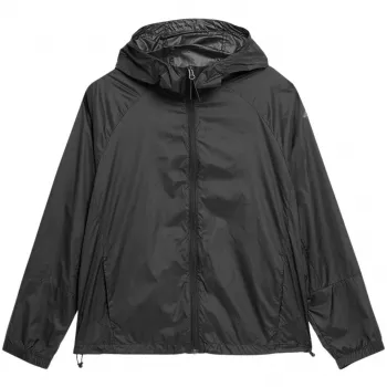4F dames deep black lichtgewicht zip-up jack SS23 TJACF015