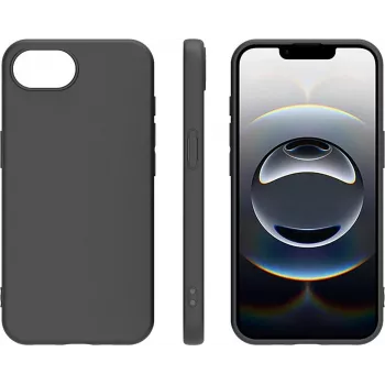 4smarts TPU hoes voor iPhone 17e / 16e, zwart (541815)
