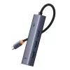 5-in-1 hub Baseus UltraJoy Series USB-C naar HDMI 4K@30Hz + 3x USB 3.0 + 1x PD (grijs)