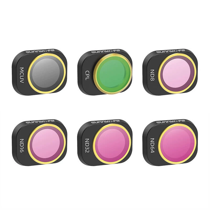 6 lensfilters MCUV, CPL, ND8/16/32/64 Sunnylife voor DJI Mini 4 Pro
