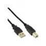 Microconnect USBAB3G USB-kabel USB 2.0 3 m USB A USB B zwart
