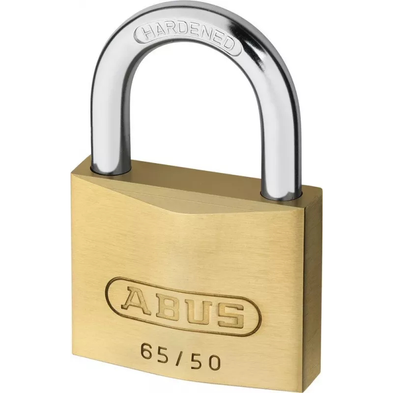 ABUS 65/50 KD hangslot – massief messing lichaam, gehard stalen beugel, gelijksluitend