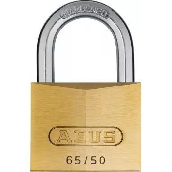 ABUS 65/50 KD hangslot – massief messing lichaam, gehard stalen beugel, gelijksluitend