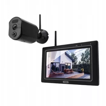 ABUS EasyLook BasicSet draadloos videobewakingssysteem - 7-inch monitor + 1 IP66-camera, infrarood nachtzicht, 2,4 GHz