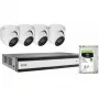 ABUS SECURITY-CENTER TVVR33843D 8-kanaals hybride analoog/IP-recorderset met 4 mini-dome camera's