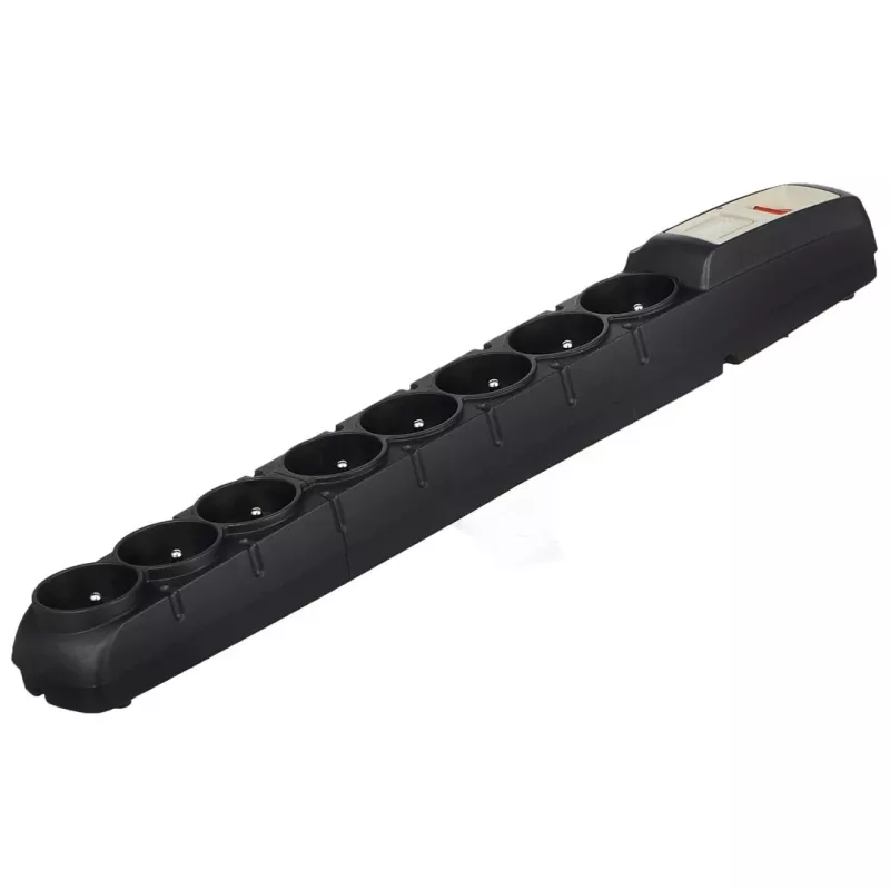 Acar S8 PRO 1,5m overspanningsbeveiliging - 8 Schuko-stopcontacten, zwart