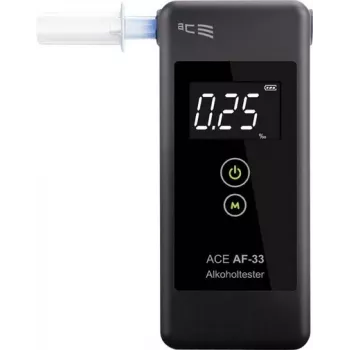 ACE OF SWEDEN AF-33 digitale alcoholtester donkergrijs, 0,00–5,00 ‰, LCD-display, halfgeleidersensor, 2x AAA 107075