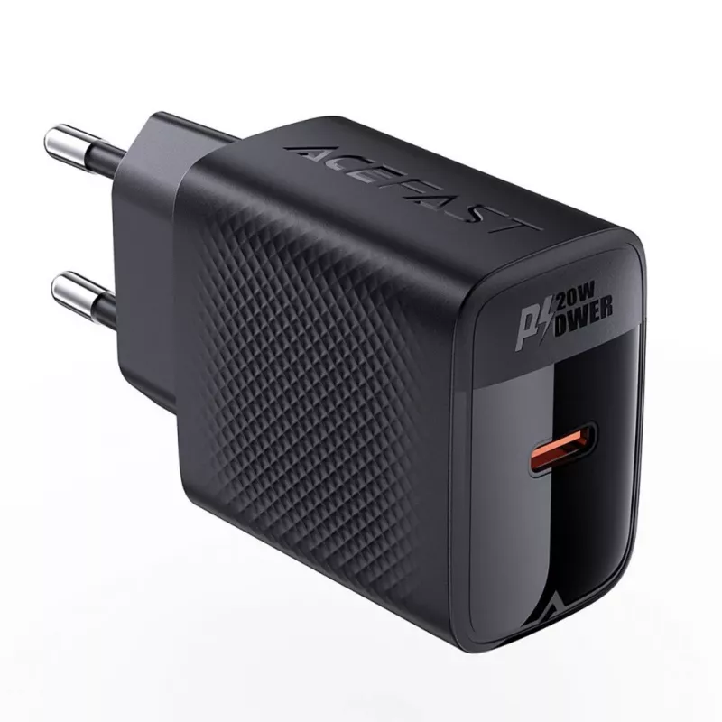 ACEFAST A82 GaN USB-C PD 20W wandlader - zwart