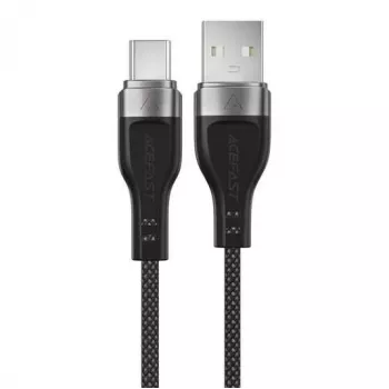 ACEFAST C11-04 USB-A naar USB-C 3A Magnetische Gevlochten Kabel 1,2m Zwart