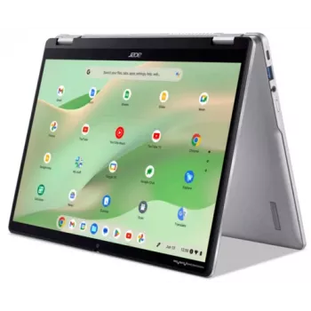 Acer Chromebook Spin 314 CP314-2HN-C57B 14 inch convertible 2-in-1 laptop, Intel N100, 8GB RAM, 64GB eMMC, ChromeOS, Duits toetsenbord, Full HD touchscreen, Wi-Fi 6