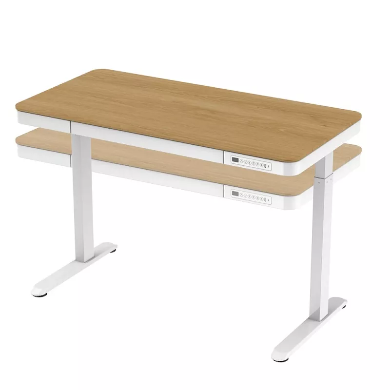 ACJ ACTIVEJET elektrisch in hoogte verstelbaar bureau 120x60 ET119S wit/eiken