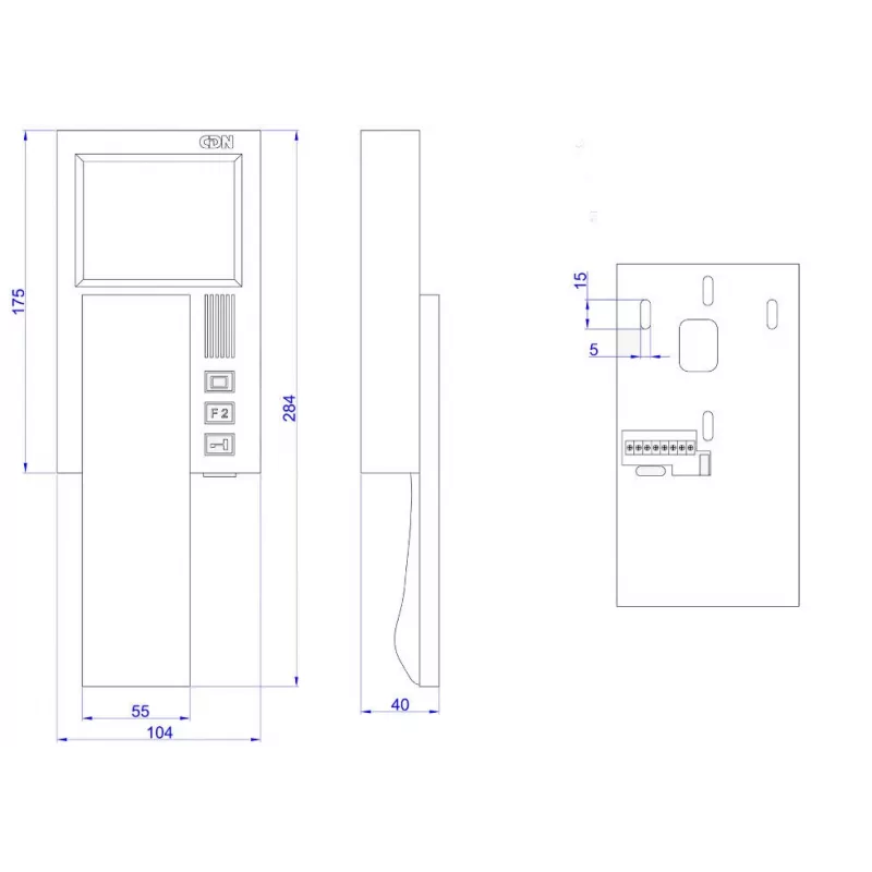 ACO INS-MPR 4 INSPIRO digitale kleurenmonitor voor video-intercomsystemen