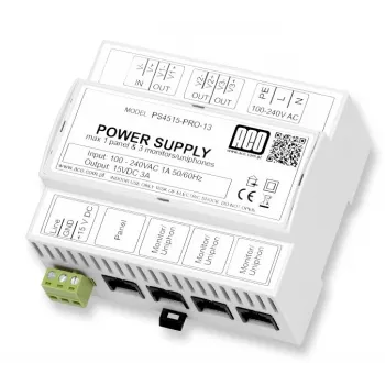 ACO PS45-15-PRO-13 video-voeding DIN 15V, 3A