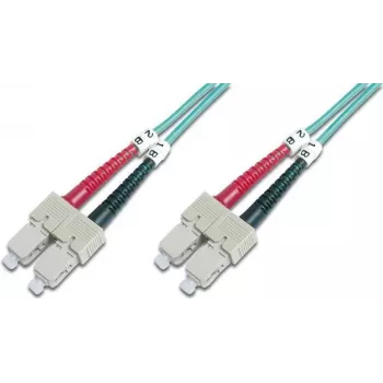 ACT 30m LSZH multimode 50/125 OM4 duplex glasvezel patchkabel SC-SC, aqua RL3730