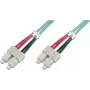 ACT 30m LSZH multimode 50/125 OM4 duplex glasvezel patchkabel SC-SC, aqua RL3730