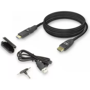 ACT 40m HDMI High Speed 4K actieve optische kabel met afneembare stekker HDMI-A stekker naar HDMI-A stekker (AK4105)