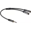 ACT AC3620 audio-splitterkabel 0,15 m 3,5 mm stekker naar 2x bus zwart