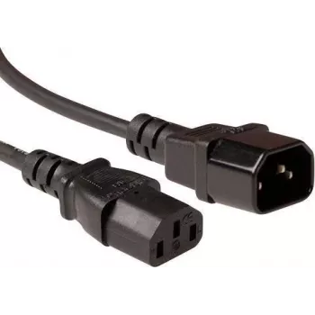 ACT AK5214 1,2m C14 naar C13 stroomkabel zwart