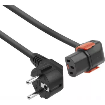 ACT AK5257 netkabel zwart 3 m CEE 7/7 naar C13 koppeling