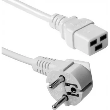 ACT AK5413 stroomkabel wit 0,6 m CEE 7/7 naar IEC C19