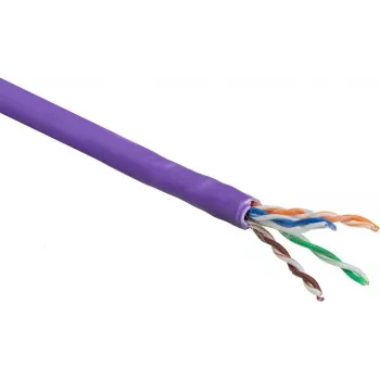 ACT Cat 6 U/UTP solid installatiekabel, LSZH, CPR Dca, 24AWG, violet, 305m (XS6003)