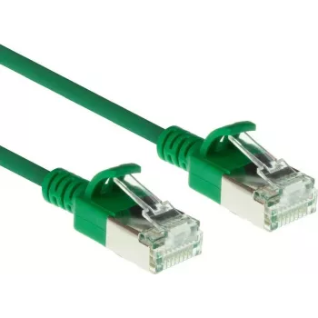 ACT Green 0,15m LSZH U/FTP CAT6A datacenter slimline patchkabel snagless met RJ45 stekkers (DC7730)